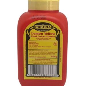 Preema Food Colour Powder Lemon Yellow 20 x 500g